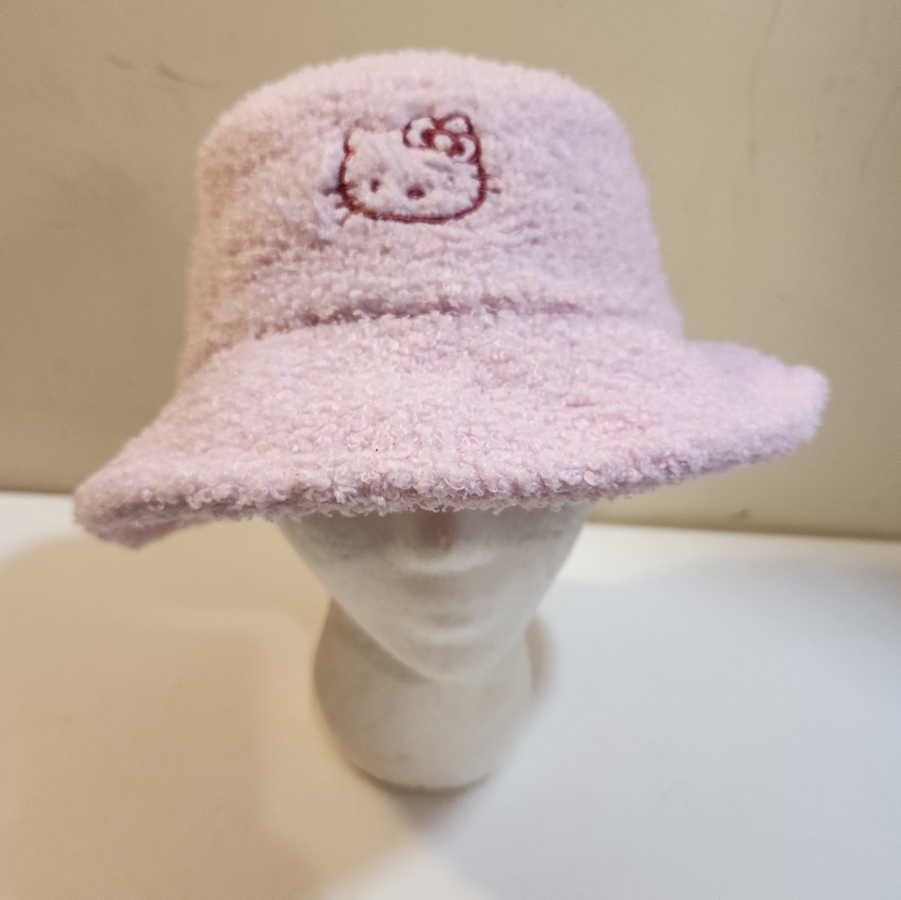 Hello Kitty Fuzzy Pink Bucket Hat
